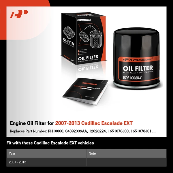 Engine Oil Filter for 2007-2013 Cadillac Escalade EXT