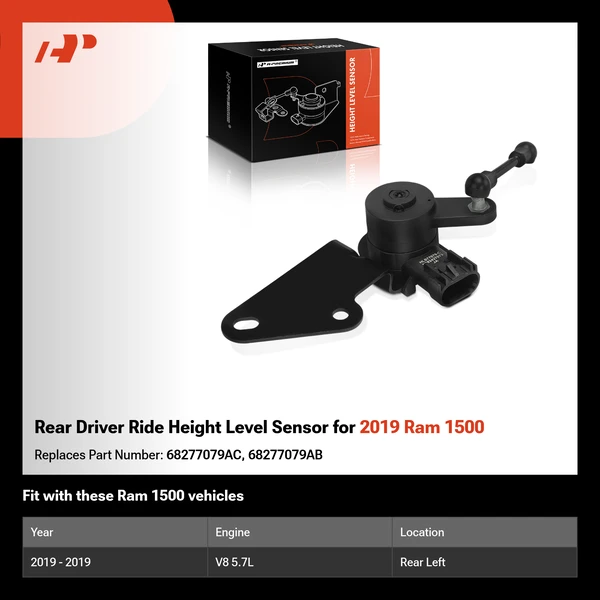 Rear Driver Ride Height Level Sensor for 2019 Ram 1500