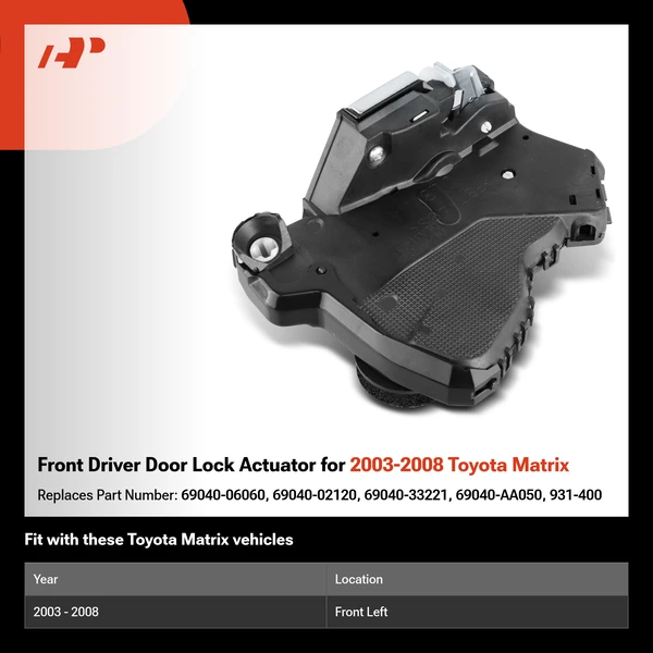 Front Driver Door Lock Actuator for 2003-2008 Toyota Matrix