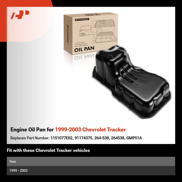 Engine Oil Pan for 1999-2003 Chevrolet Tracker