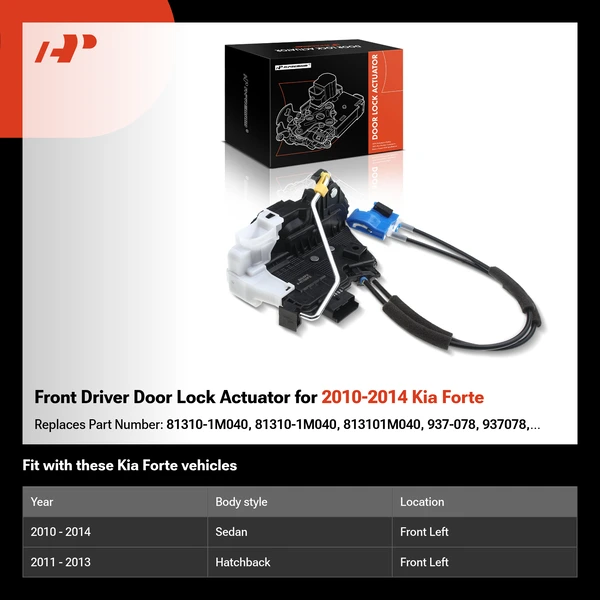 Front Driver Door Lock Actuator for 2010-2014 Kia Forte