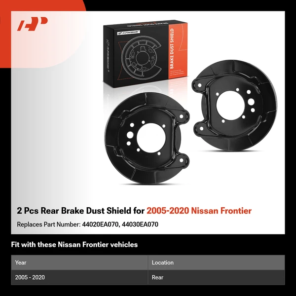 2 Pcs Rear Brake Dust Shield for 2005-2020 Nissan Frontier