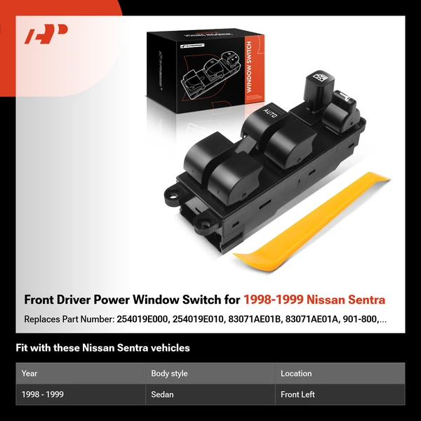 Front Driver Power Window Switch for 1998-1999 Nissan Sentra
