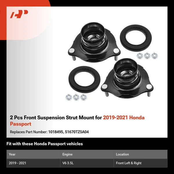 2 Pcs Front Suspension Strut Mount for 2019-2021 Honda Passport