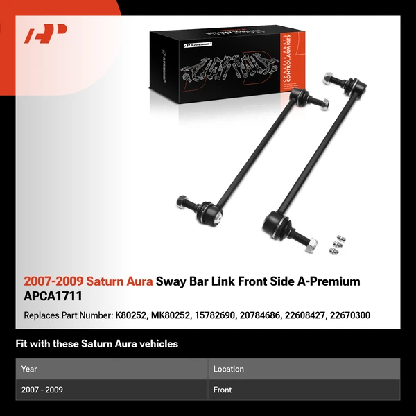 2007-2009 Saturn Aura Sway Bar Link Front Side A-Premium APCA1711