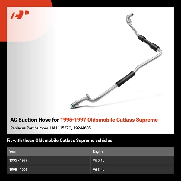 AC Suction Hose for 1995-1997 Oldsmobile Cutlass Supreme