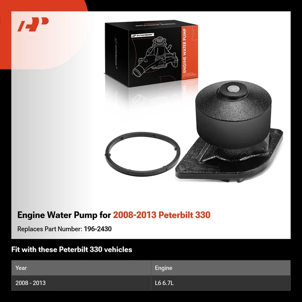 Engine Water Pump for 2008-2013 Peterbilt 330