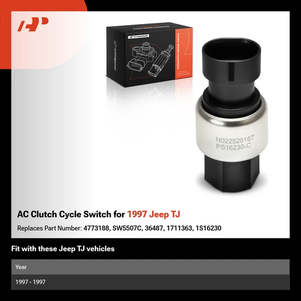 AC Clutch Cycle Switch for 1997 Jeep TJ