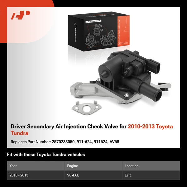 Driver Secondary Air Injection Check Valve for 2010-2013 Toyota Tundra