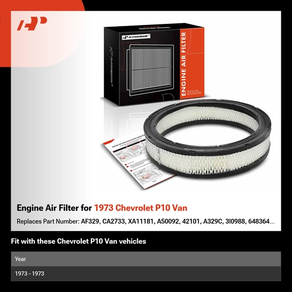 Engine Air Filter for 1973 Chevrolet P10 Van