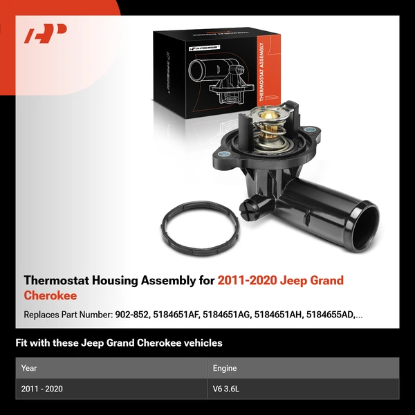 Thermostat Housing Assembly for 2011-2020 Jeep Grand Cherokee