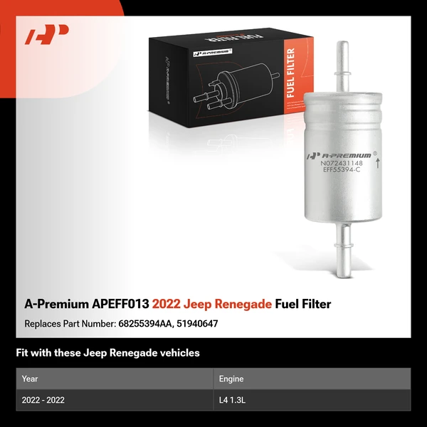 A-Premium APEFF013 2022 Jeep Renegade Fuel Filter