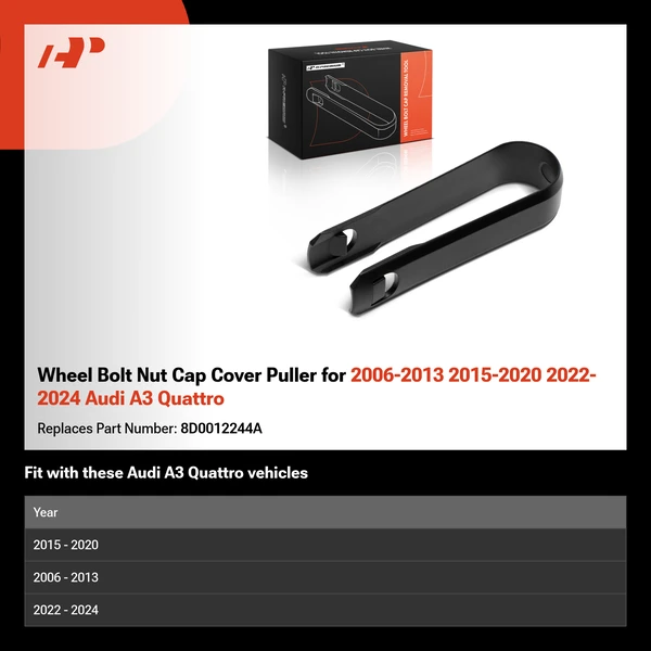 Wheel Bolt Nut Cap Cover Puller for 2006-2013 2015-2020 2022-2024 Audi A3 Quattro