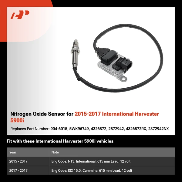 Nitrogen Oxide Sensor for 2015-2017 International Harvester 5900i