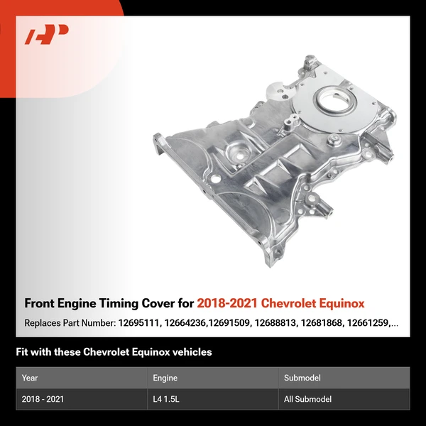 Front Engine Timing Cover for 2018-2021 Chevrolet Equinox