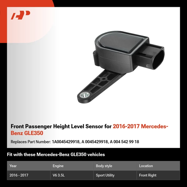 Front Passenger Height Level Sensor for 2016-2017 Mercedes-Benz GLE350