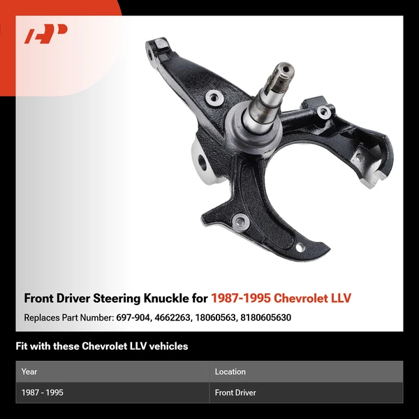 Front Driver Steering Knuckle for 1987-1995 Chevrolet LLV