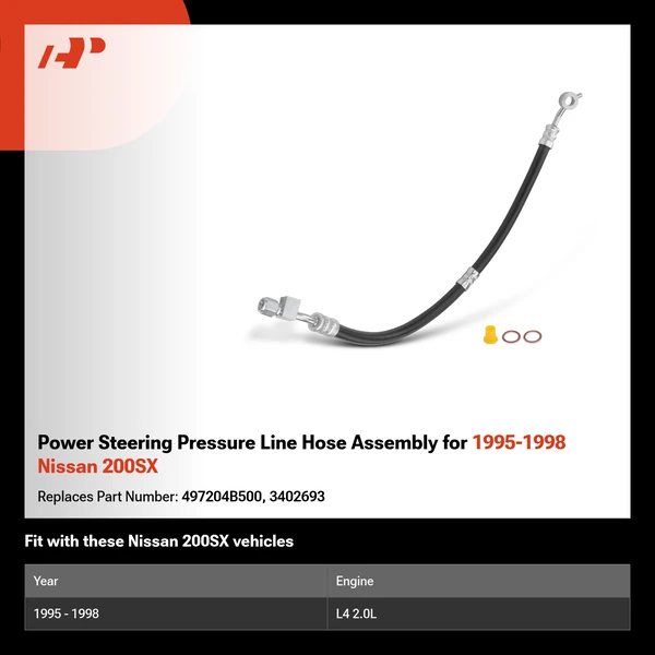 Power Steering Pressure Line Hose Assembly for 1995-1998 Nissan 200SX