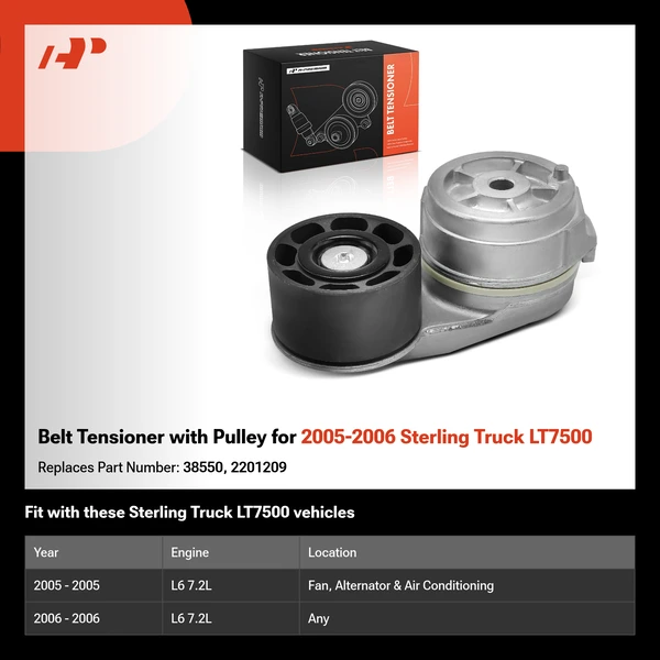 Belt Tensioner with Pulley for 2005-2006 Sterling Truck LT7500