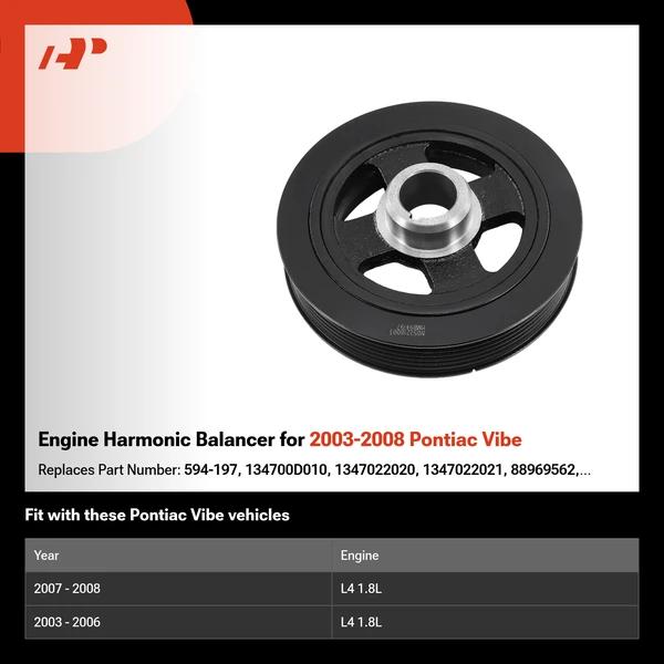 Engine Harmonic Balancer for 2003-2008 Pontiac Vibe