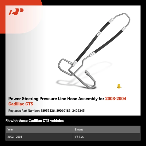 Power Steering Pressure Line Hose Assembly for 2003-2004 Cadillac CTS