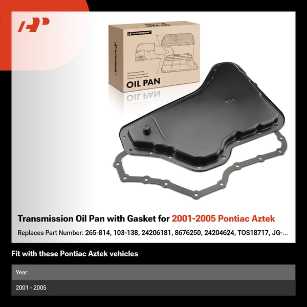 Transmission Oil Pan with Gasket for 2001-2005 Pontiac Aztek