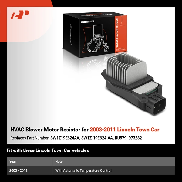 HVAC Blower Motor Resistor for 2003-2011 Lincoln Town Car