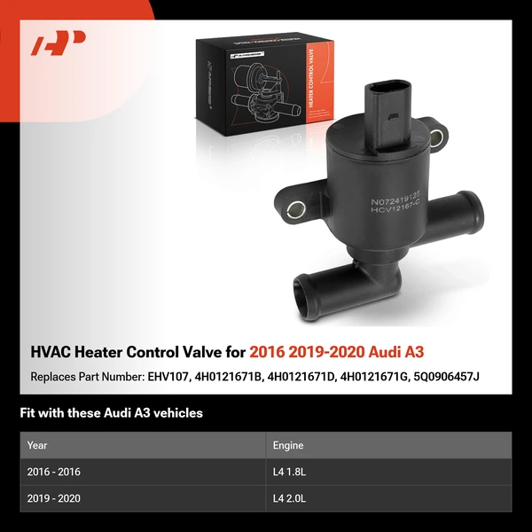 HVAC Heater Control Valve for 2016 2019-2020 Audi A3