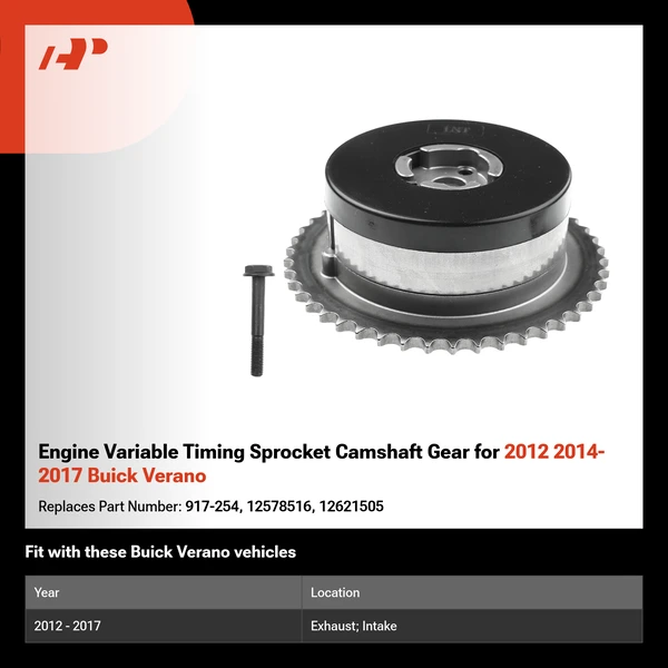 Engine Variable Timing Sprocket Camshaft Gear for 2012 2014-2017 Buick Verano