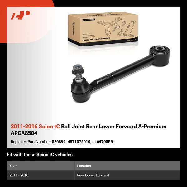 2011-2016 Scion tC Ball Joint Rear Lower Forward A-Premium APCA8504