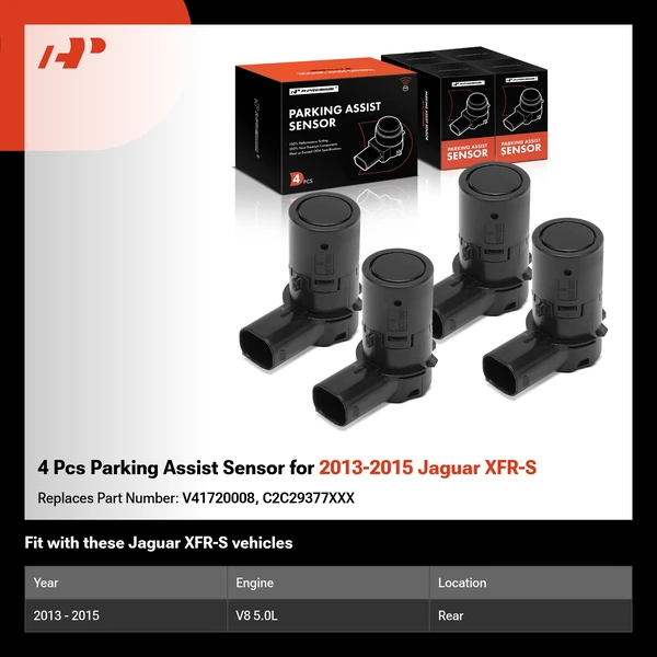 4 Pcs Parking Assist Sensor for 2013-2015 Jaguar XFR-S