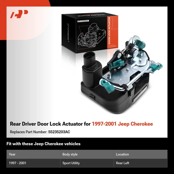 Rear Driver Door Lock Actuator for 1997-2001 Jeep Cherokee