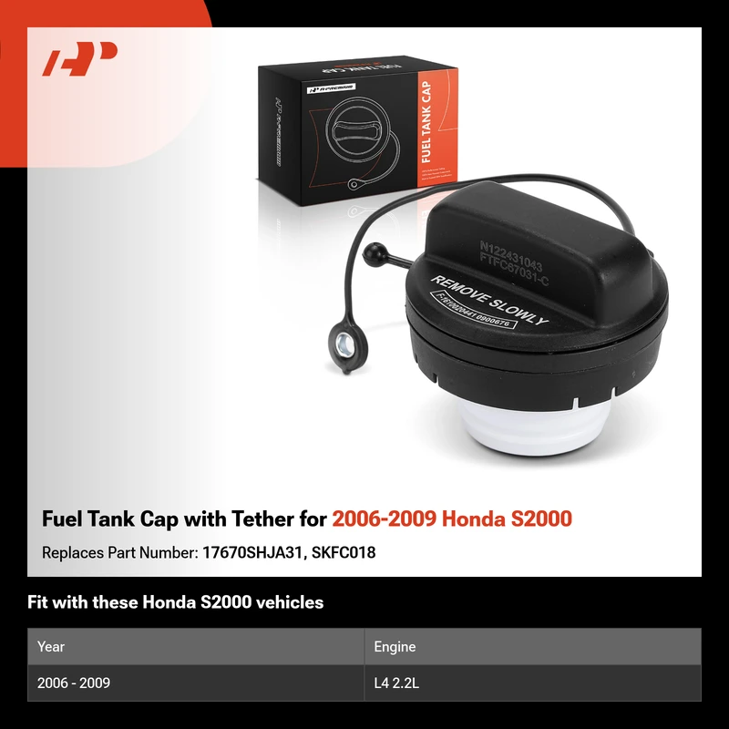 Fuel Tank Cap with Tether for 2006-2009 Honda S2000