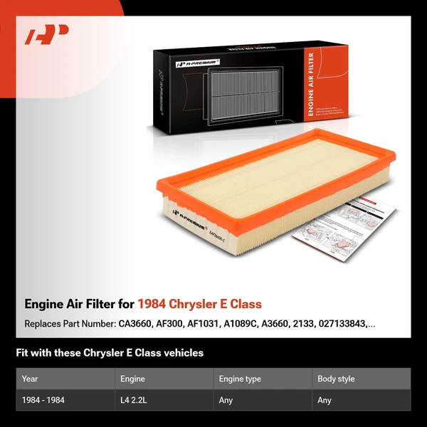 Engine Air Filter for 1984 Chrysler E Class