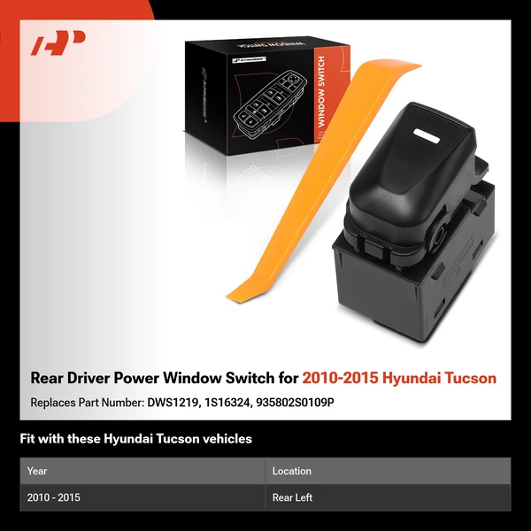 Rear Driver Power Window Switch for 2010-2015 Hyundai Tucson