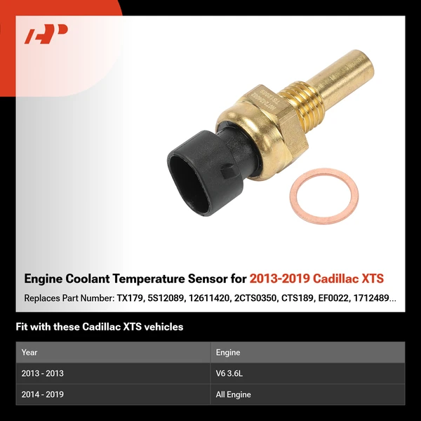 Engine Coolant Temperature Sensor for 2013-2019 Cadillac XTS