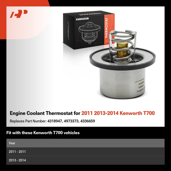 Engine Coolant Thermostat for 2011 2013-2014 Kenworth T700