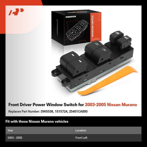 Front Driver Power Window Switch for 2003-2005 Nissan Murano