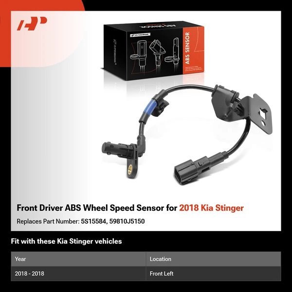 Front Driver ABS Wheel Speed Sensor for 2018 Kia Stinger