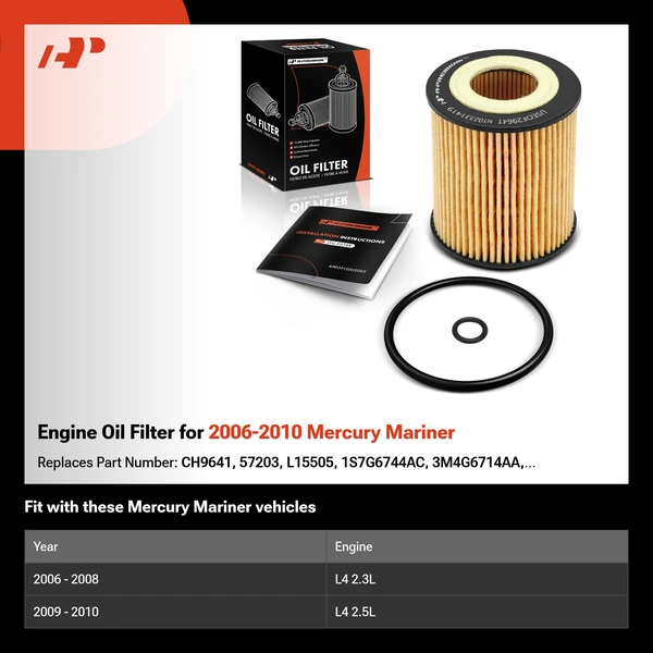 Engine Oil Filter for 2006-2010 Mercury Mariner
