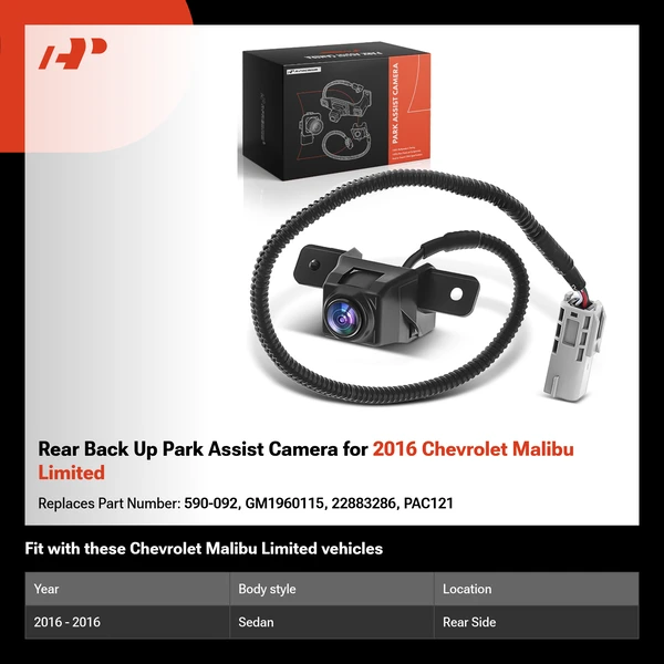 Rear Back Up Park Assist Camera for 2016 Chevrolet Malibu Limited