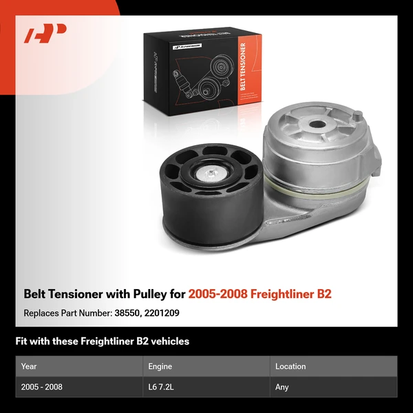 Belt Tensioner with Pulley for 2005-2008 Freightliner B2