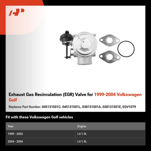 Exhaust Gas Recirculation (EGR) Valve for 1999-2004 Volkswagen Golf