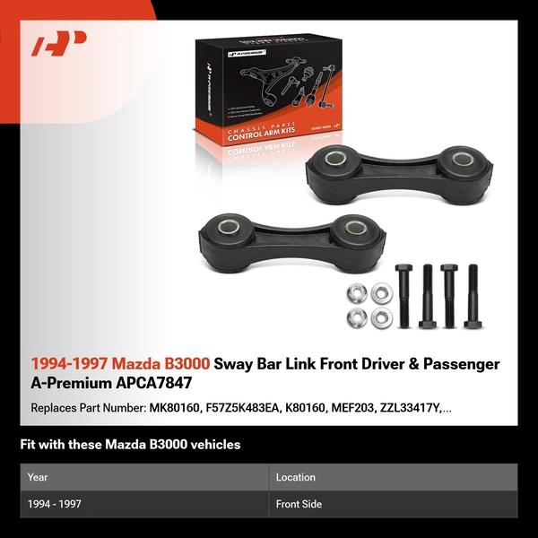 1994-1997 Mazda B3000 Sway Bar Link Front Driver & Passenger A-Premium APCA7847