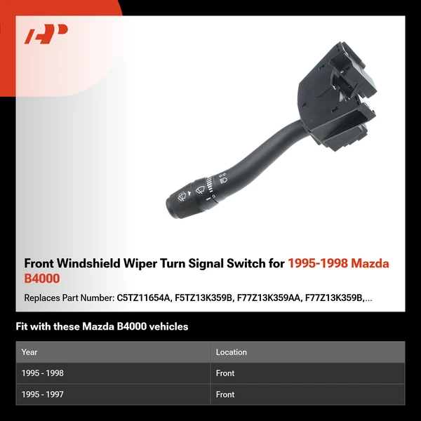 Front Windshield Wiper Turn Signal Switch for 1995-1998 Mazda B4000