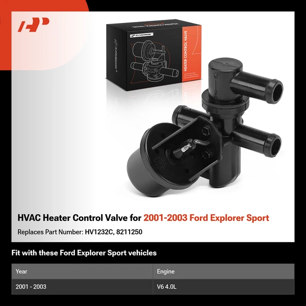 HVAC Heater Control Valve for 2001-2003 Ford Explorer Sport