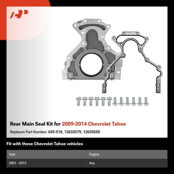 Rear Main Seal Kit for 2009-2014 Chevrolet Tahoe
