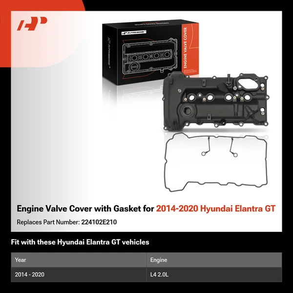 Engine Valve Cover with Gasket for 2014-2020 Hyundai Elantra GT