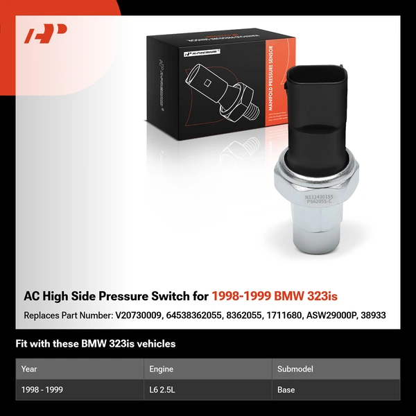 AC High Side Pressure Switch for 1998-1999 BMW 323is