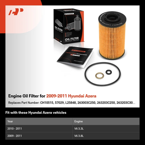Engine Oil Filter for 2009-2011 Hyundai Azera